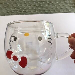 Hello Kitty Large Double-Walled Glass Mug